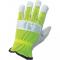 Global Glove High-Visibility Mesh Back Premium Goatskin Leather Palm Drivers Style Gloves -XL